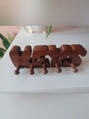 Retro Vintage Key Holder Wall Wood Hanging Decor Wimsy Farmhouse Country